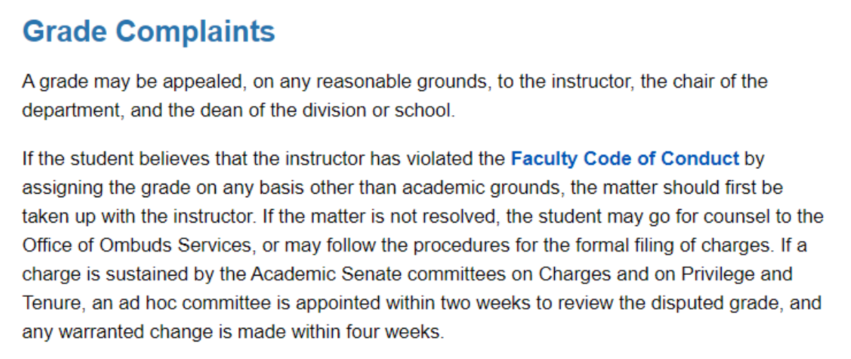 University of California Los Angeles 申诉