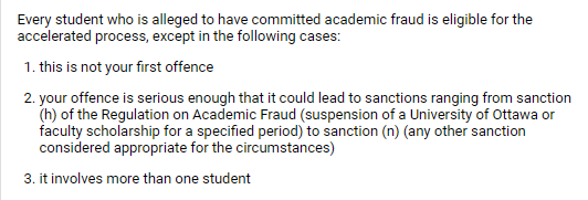 渥太华大学申诉